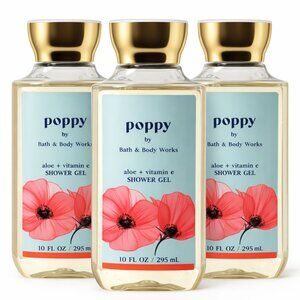 Bath & Body Works Body Wash Bundle POPPY 3Pack NEW